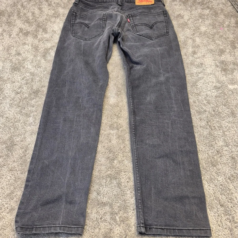 Levis 502 Taper Fit Jeans Mens 30x30(28) Faded‎ Black Grey Denim Pants